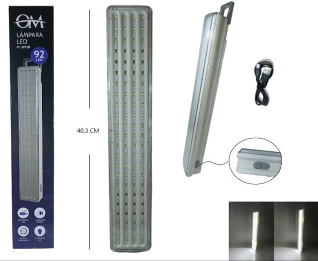 Luz de emergencia 92 led usb 