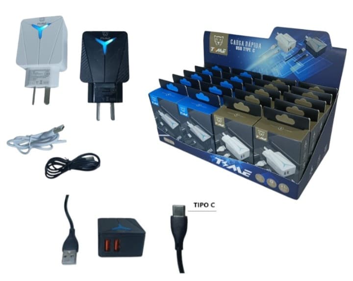 Cargador Time  ficha C 3.1 A desmontable 