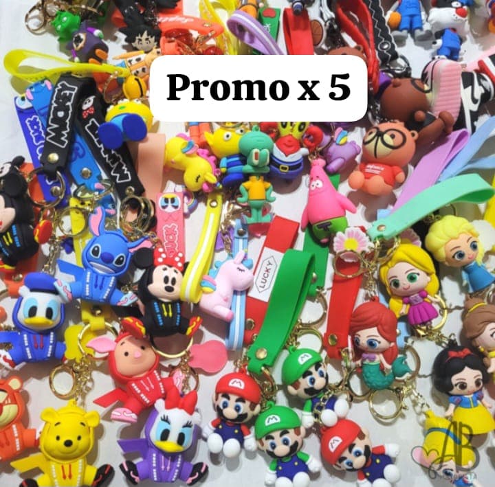 Llaveros Personajes x 5