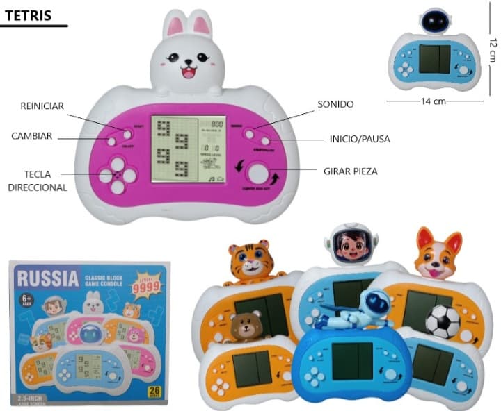 Consola Tetris juegos clásicos 