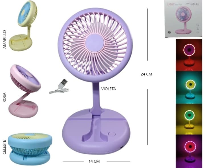 Ventilador con luz 