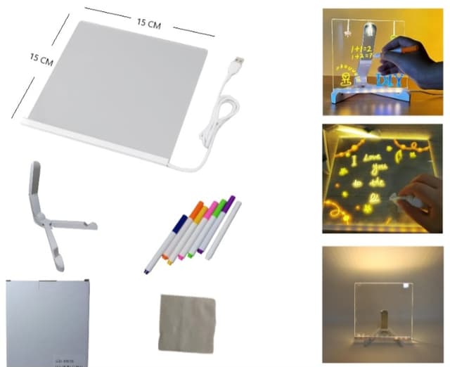 Pizarra Led Marcadores 15x15 