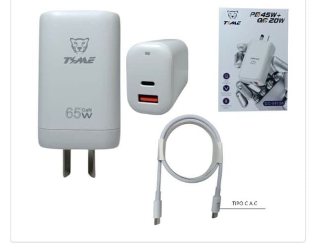 Cargador 65w Time Salida C/ USB