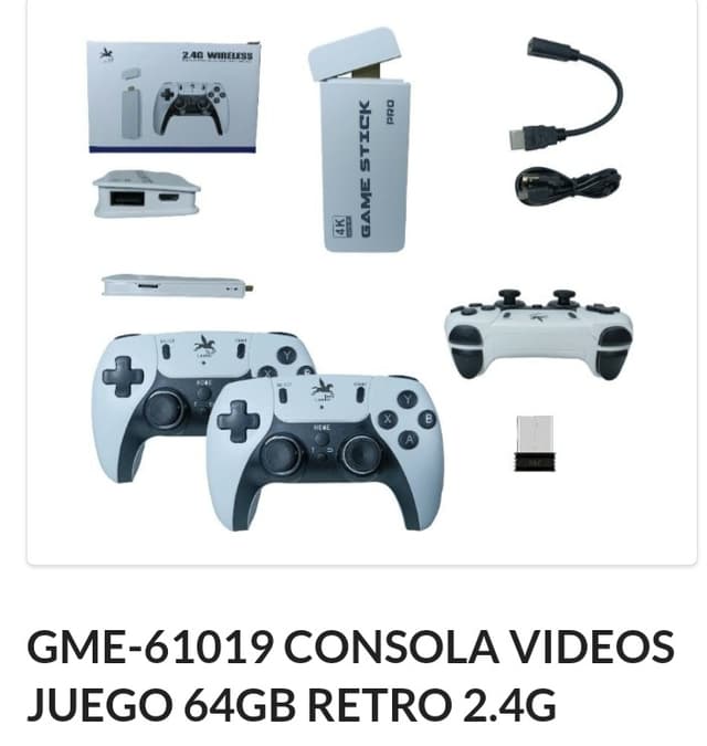CONSOLA GAMER 64GB RETRO 2.4G