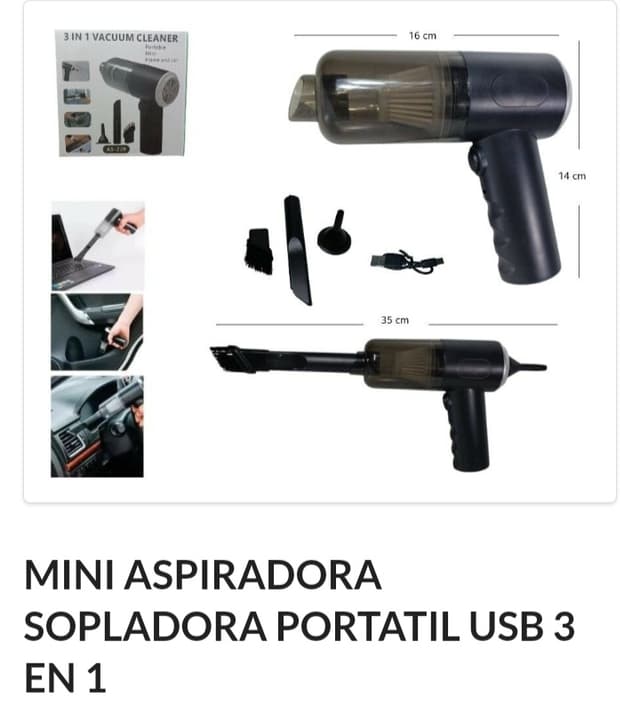 Aspiradora Portátil Recargable 