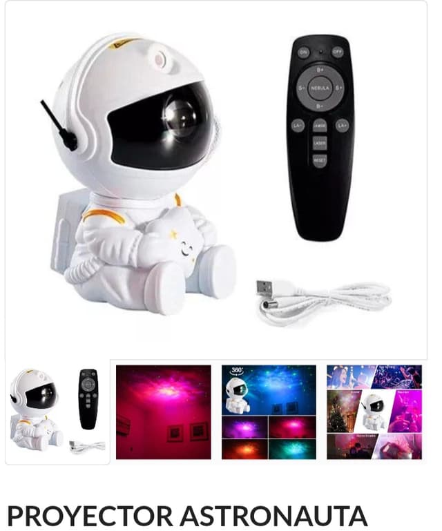 Proyector astronauta sentado
