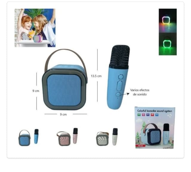 Parlante BT con Luz + Micrófono 