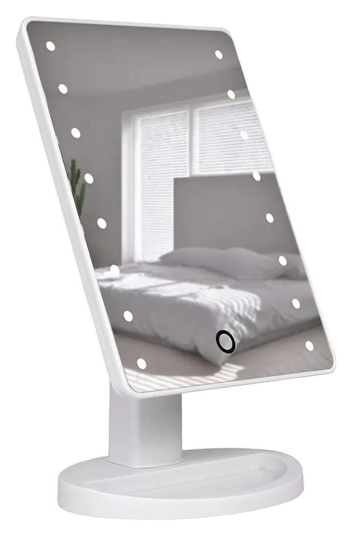 Espejo Led C/ soporte a pilas 