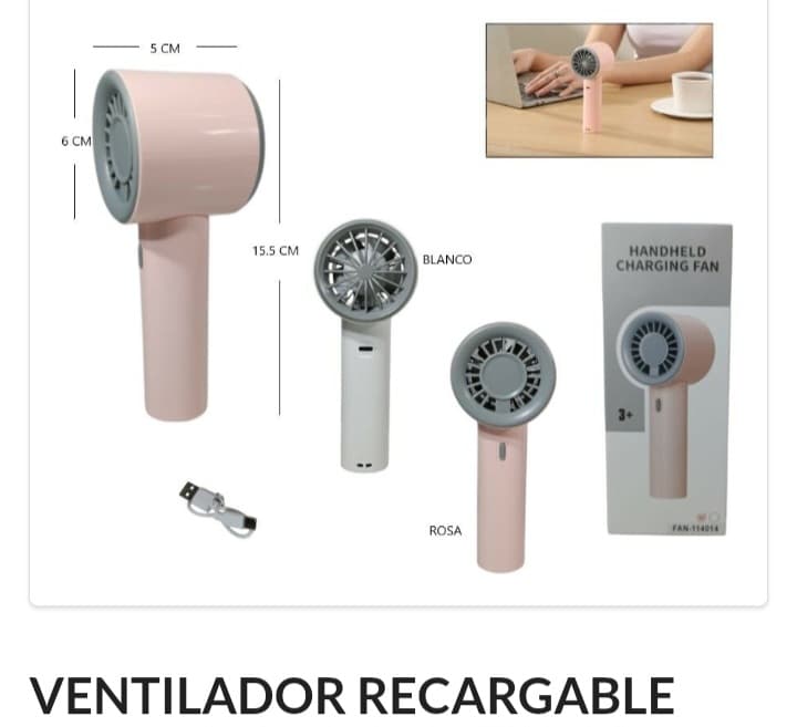 Ventilador Fan Recargable 