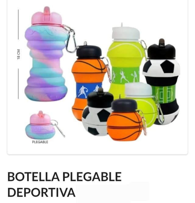 Botella deportiva plegable 