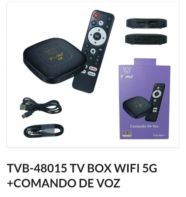 Tv box 5G + comando de voz 