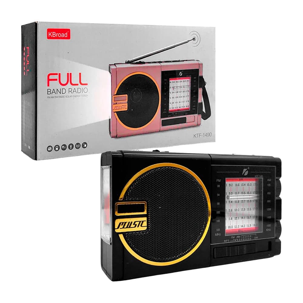 RADIO PARLANTE FM/AM C/ PANEL SOLAR [KTF-1490S] 