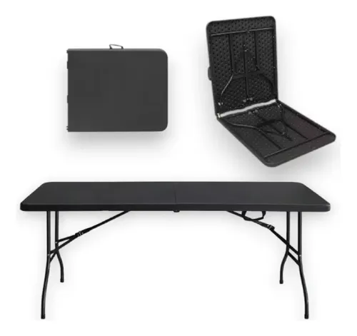 MESA PLEGABLE DE CAMPING COLOR NEGRO
