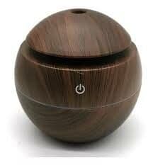 HUMIDIFICADOR ESFERA SIMIL MADERA DARK BROWN