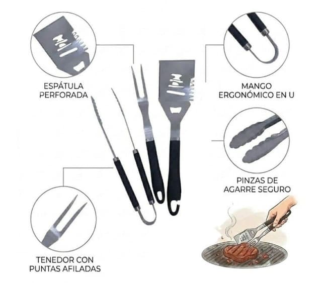 KIT ASADOR ACERO