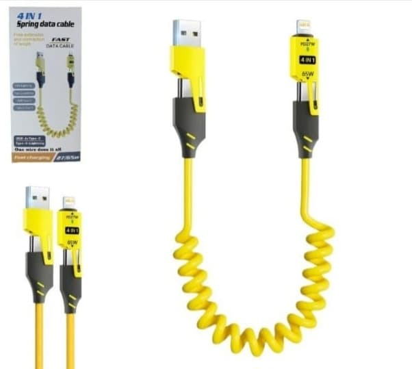 Cable 4 en 1 enrulado reforzado