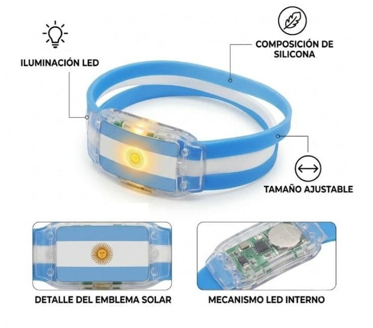 PULSERA LED ARGENTINA